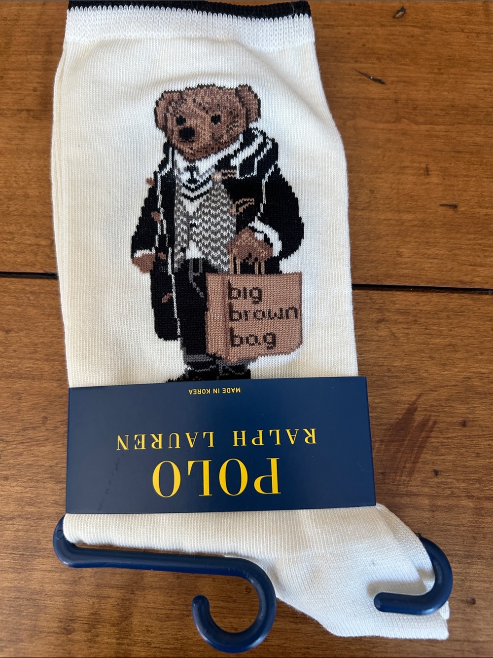 Polo by Ralph Lauren ivory Crew Socks with Bear Graphic Bloomingdales